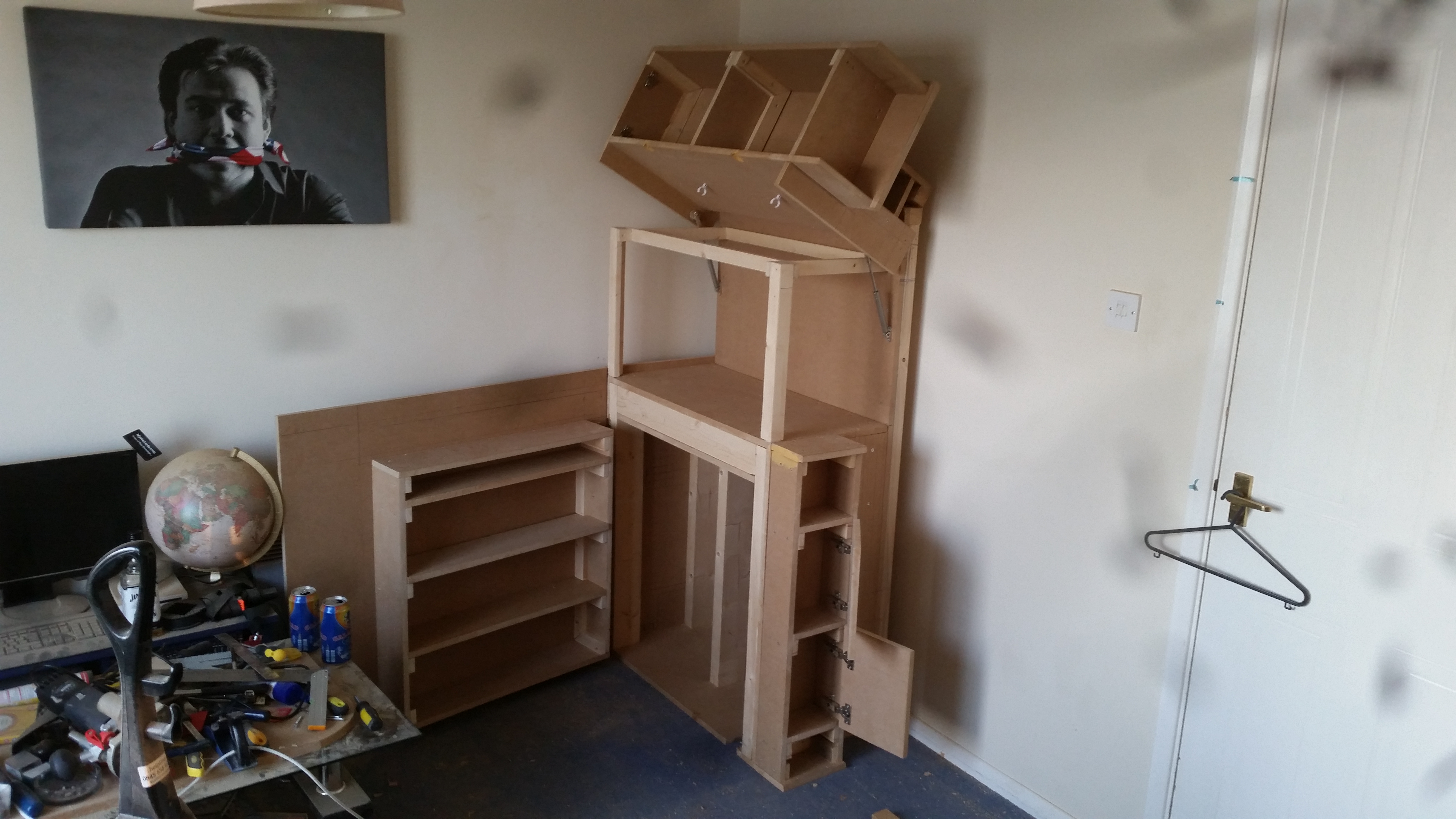 Aquarium cabinet being built in the workshop